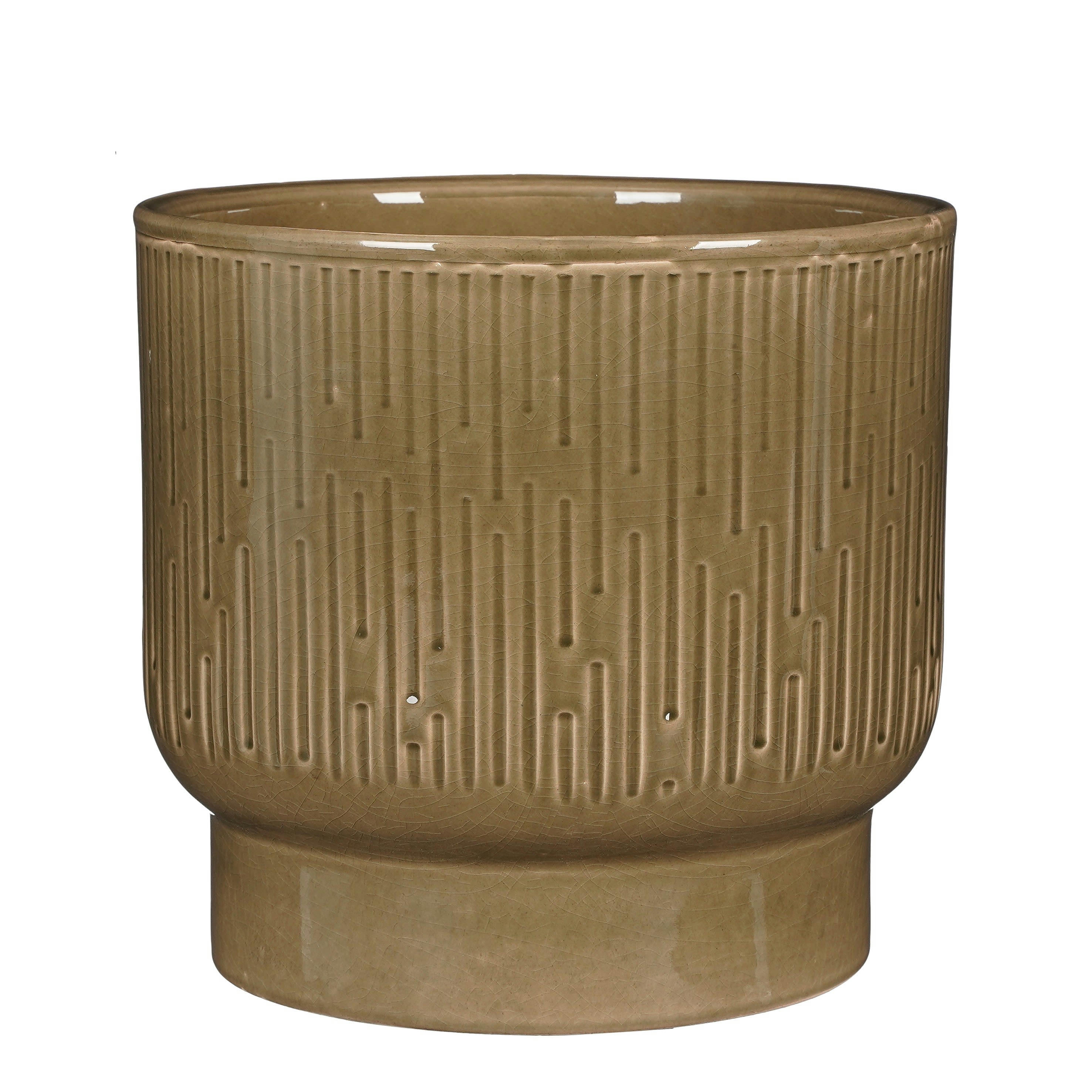 THIAGO - Cache-pot en terre cuite vert clair D26