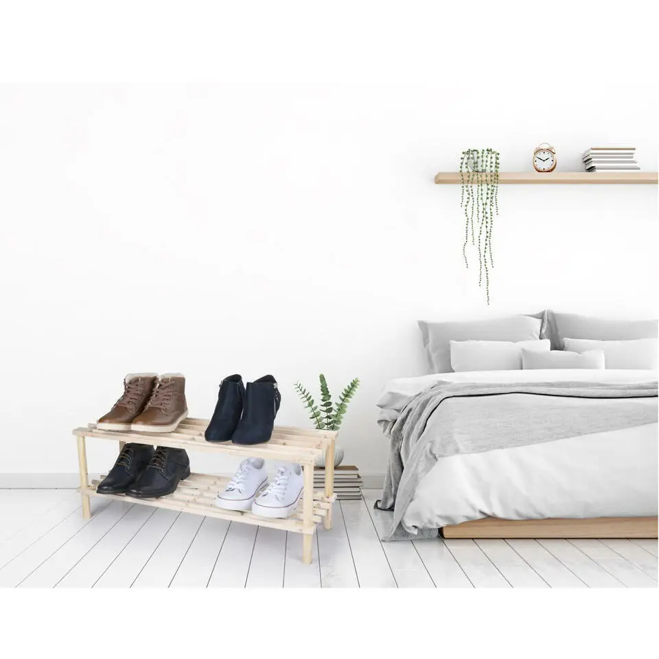 Alpina Schoenenrek - hout - 2-laags - 74 x 26 x 30 cm