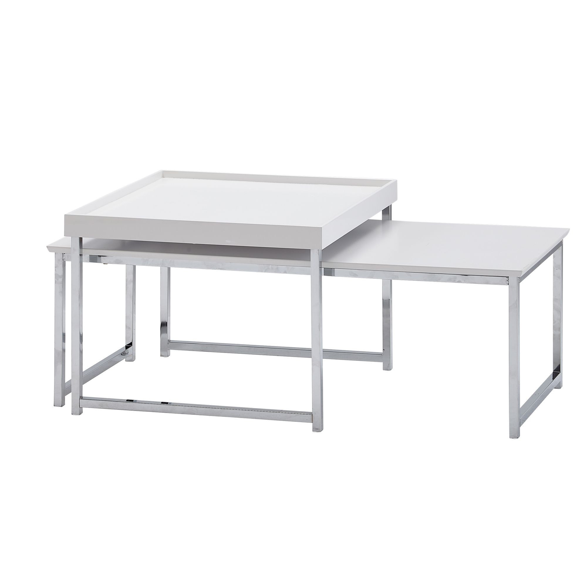 FineBuy Ustawiony stół mdf biały