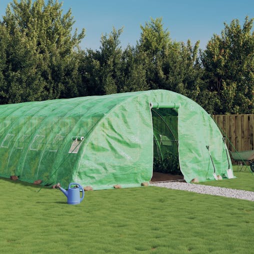 NNEVL Greenhouse with Steel Frame Green 40 m&sup2; 8x5x2.3 m