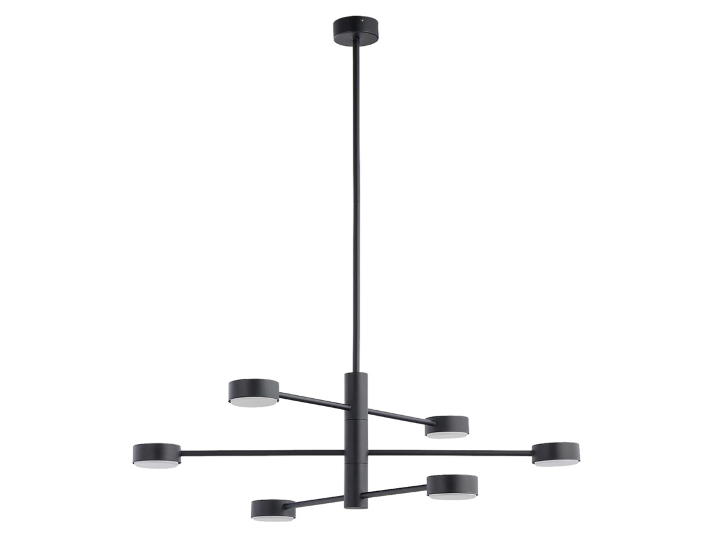 Lampa wisząca Orbit 6-punktowa stalowa czarna
