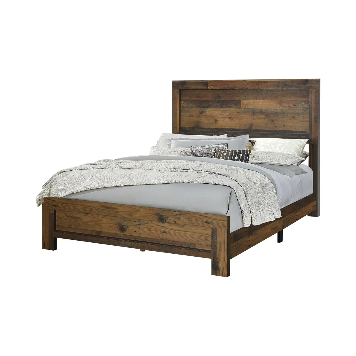 Agius Rustic Pine 4-piecePanel Bedroom Set