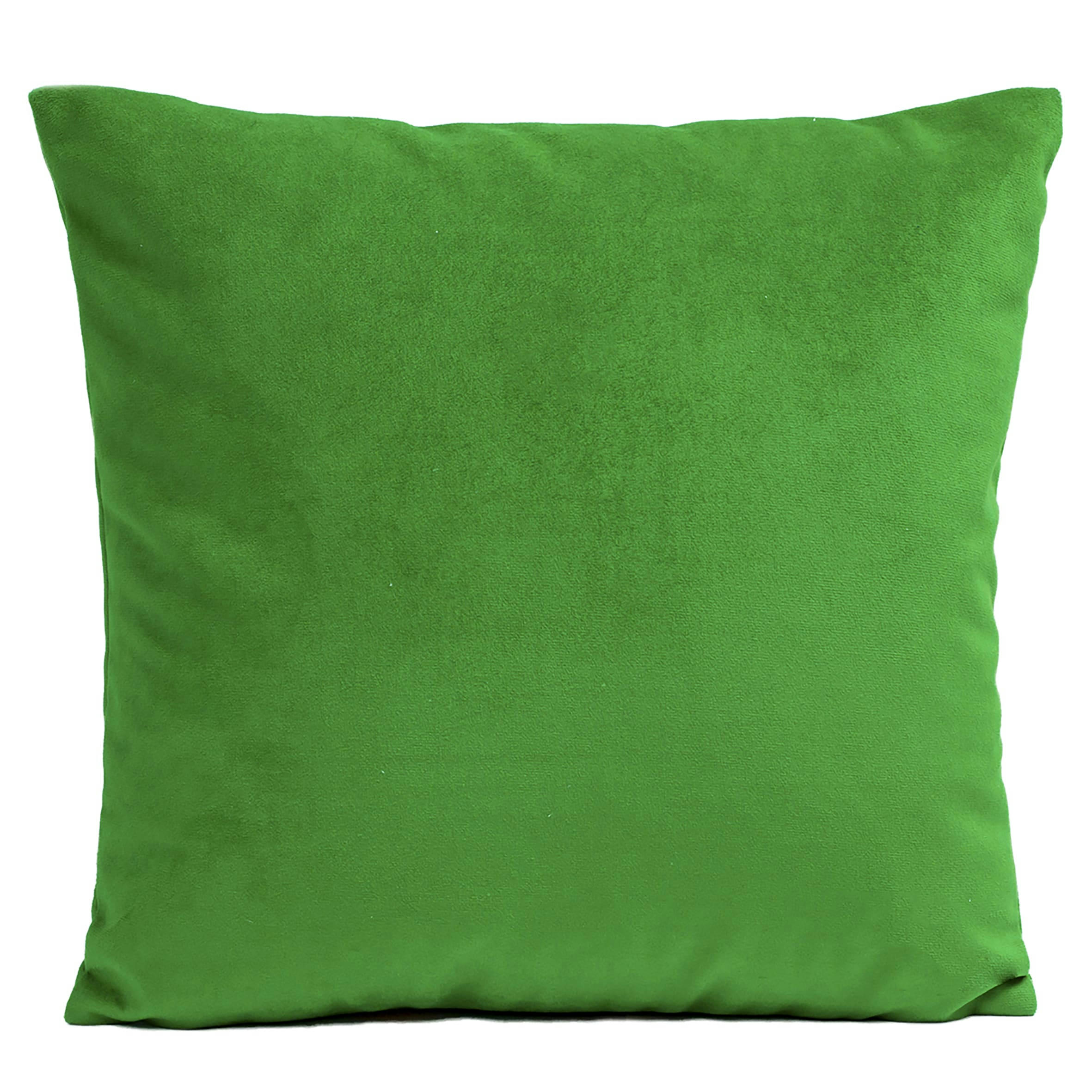 - Coussin uni  suédine vert fluo 40x40cm
