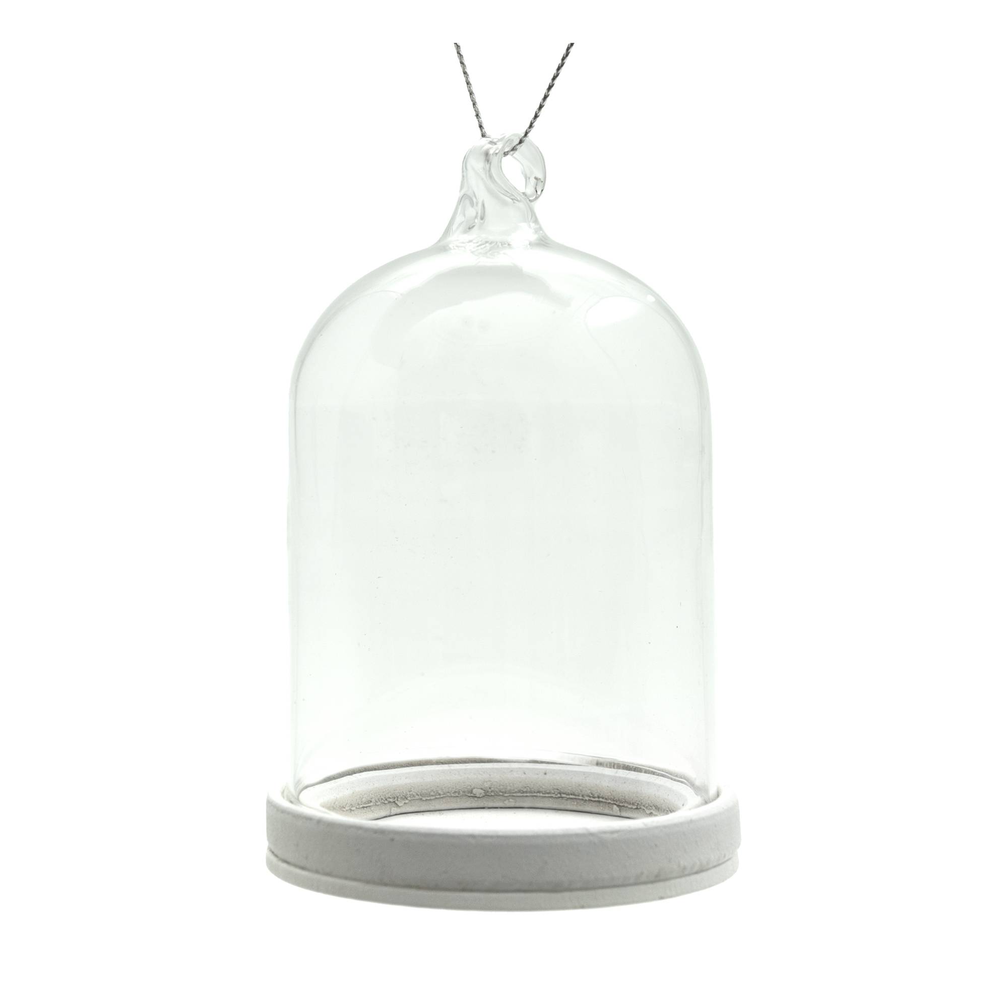 Fillable Glass Cloche Hanging Decoration 10cm