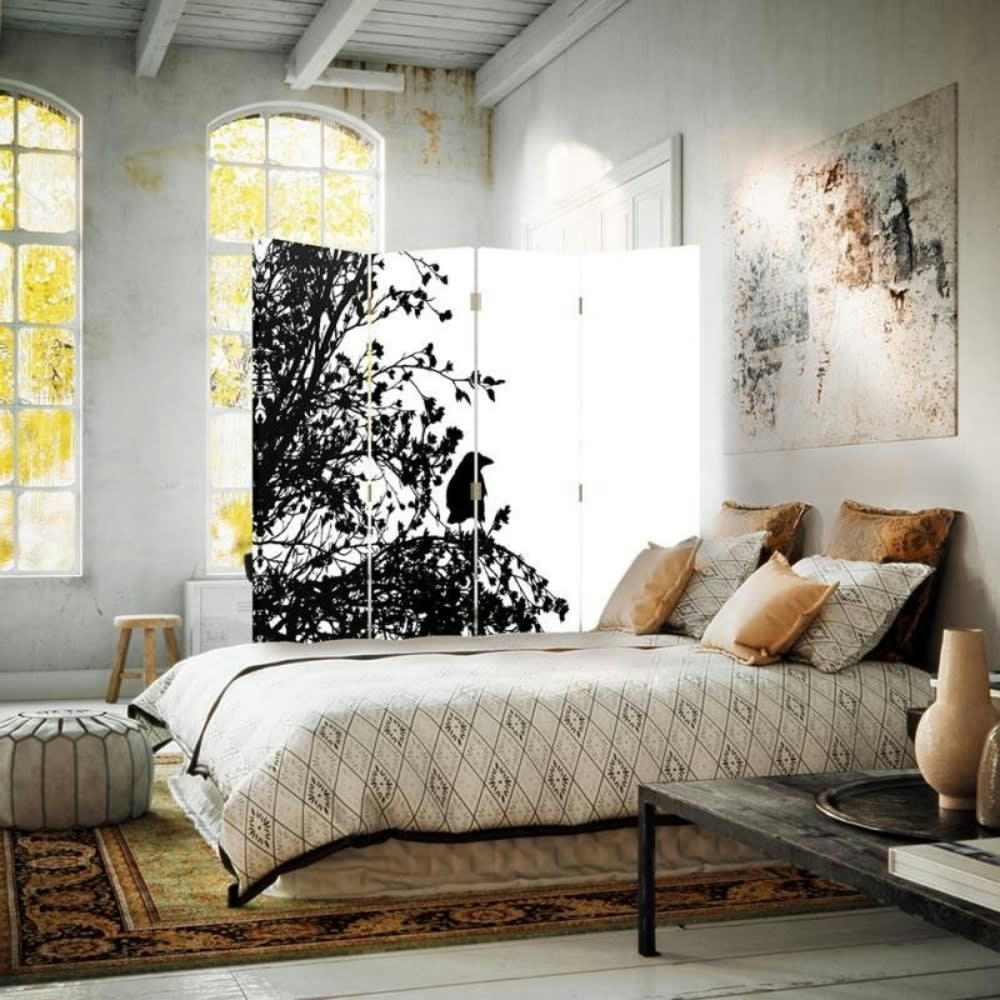 - Paravent - Cloison Forest Silhouette 145x180cm (4 volets)