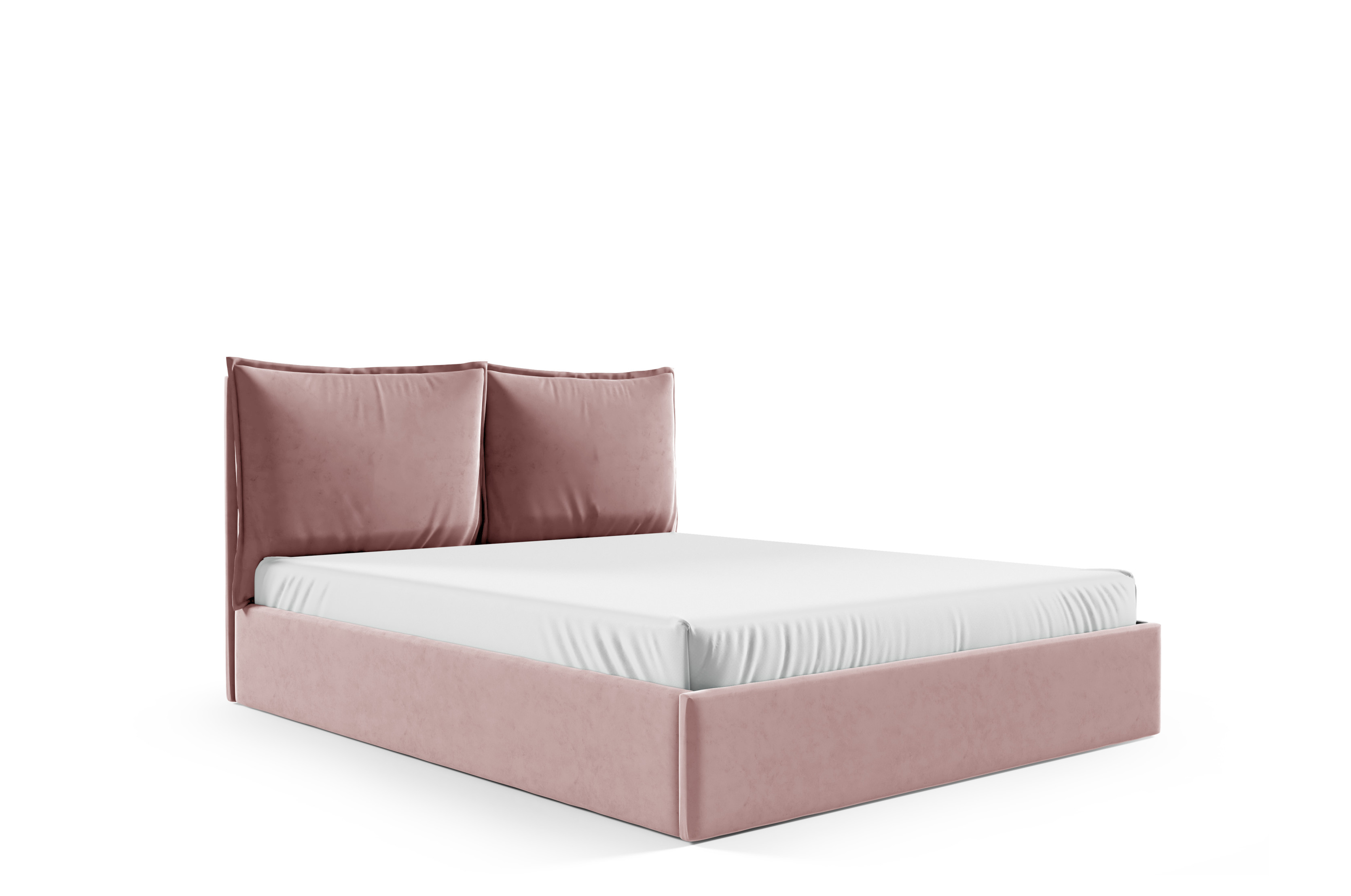 Łóżko Glam 160x200 z pojemnikiem na nóżkach 5cm, metalowy stelaż riviera 62