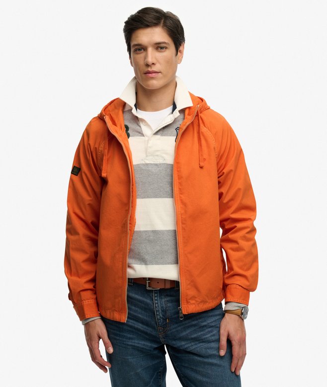 Hooded Washed Twill Jacket