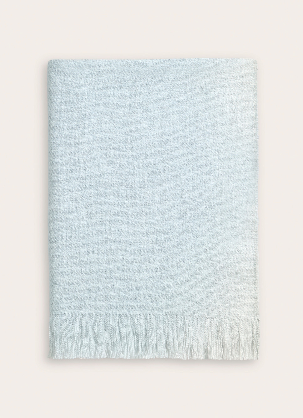 PLAID EN TISSÉ EFFET GRANITÉ UNI BLEU