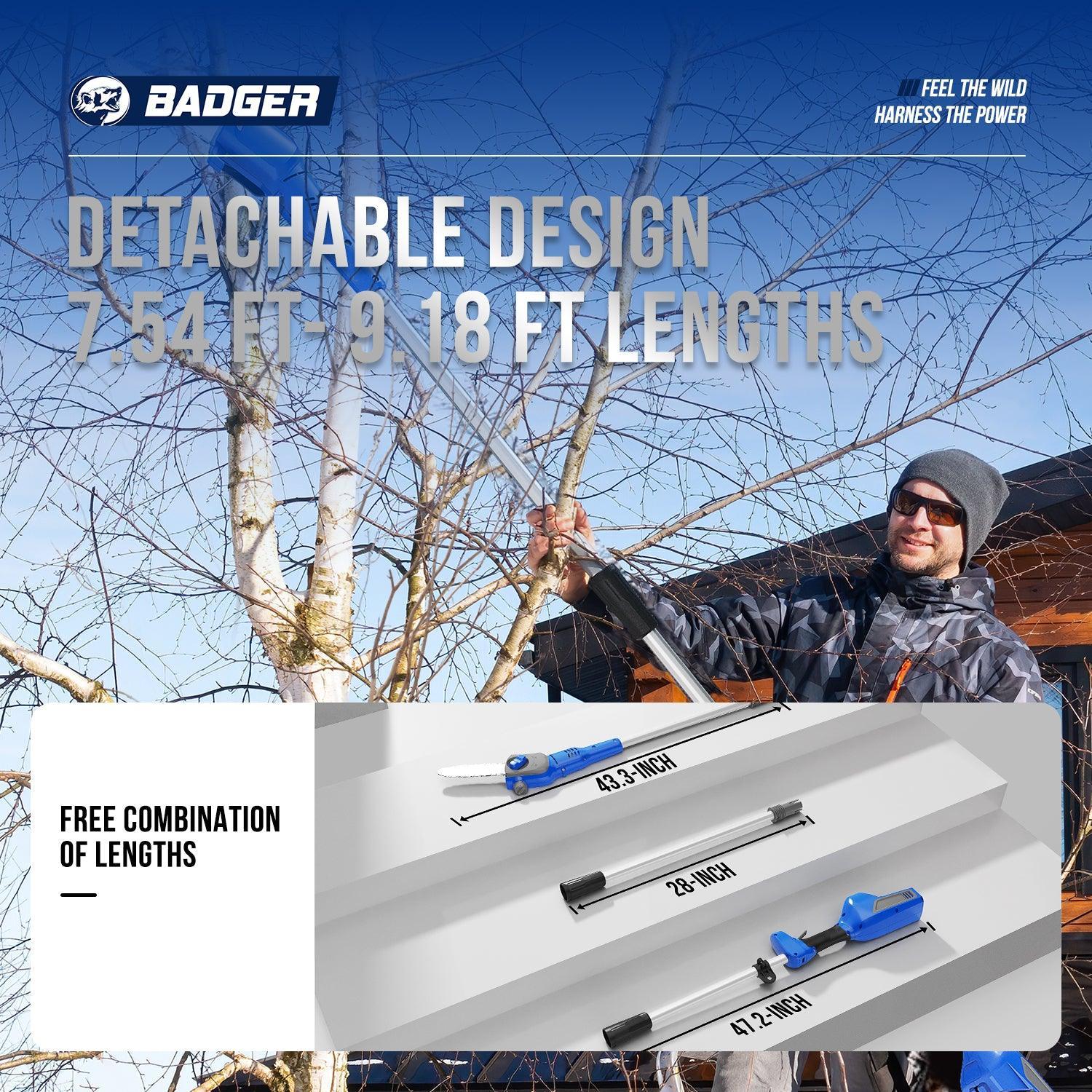 40V 8”-9.18” Portable Cordless  Electric Pole Saw With 2.0Ah Battery