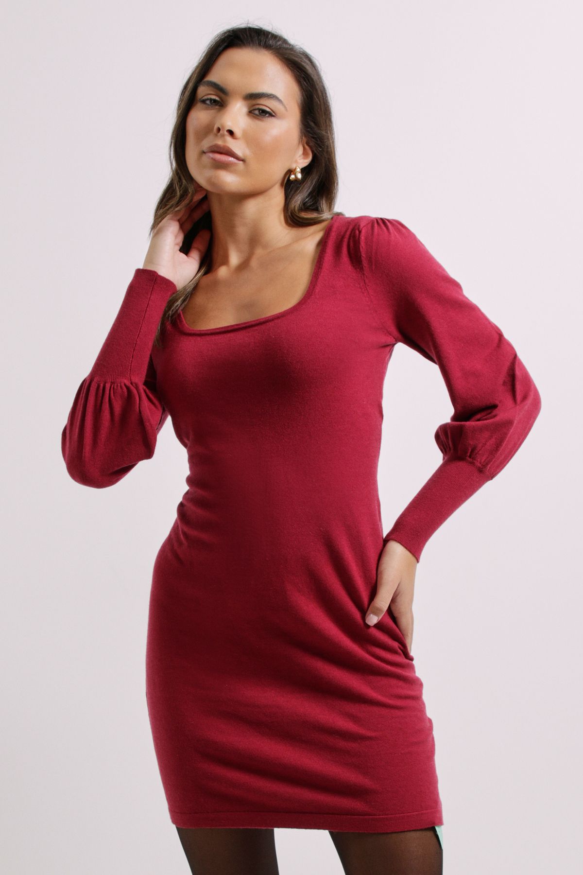 Dorothy Perkins Square Neck Balloon Sleeve Dress