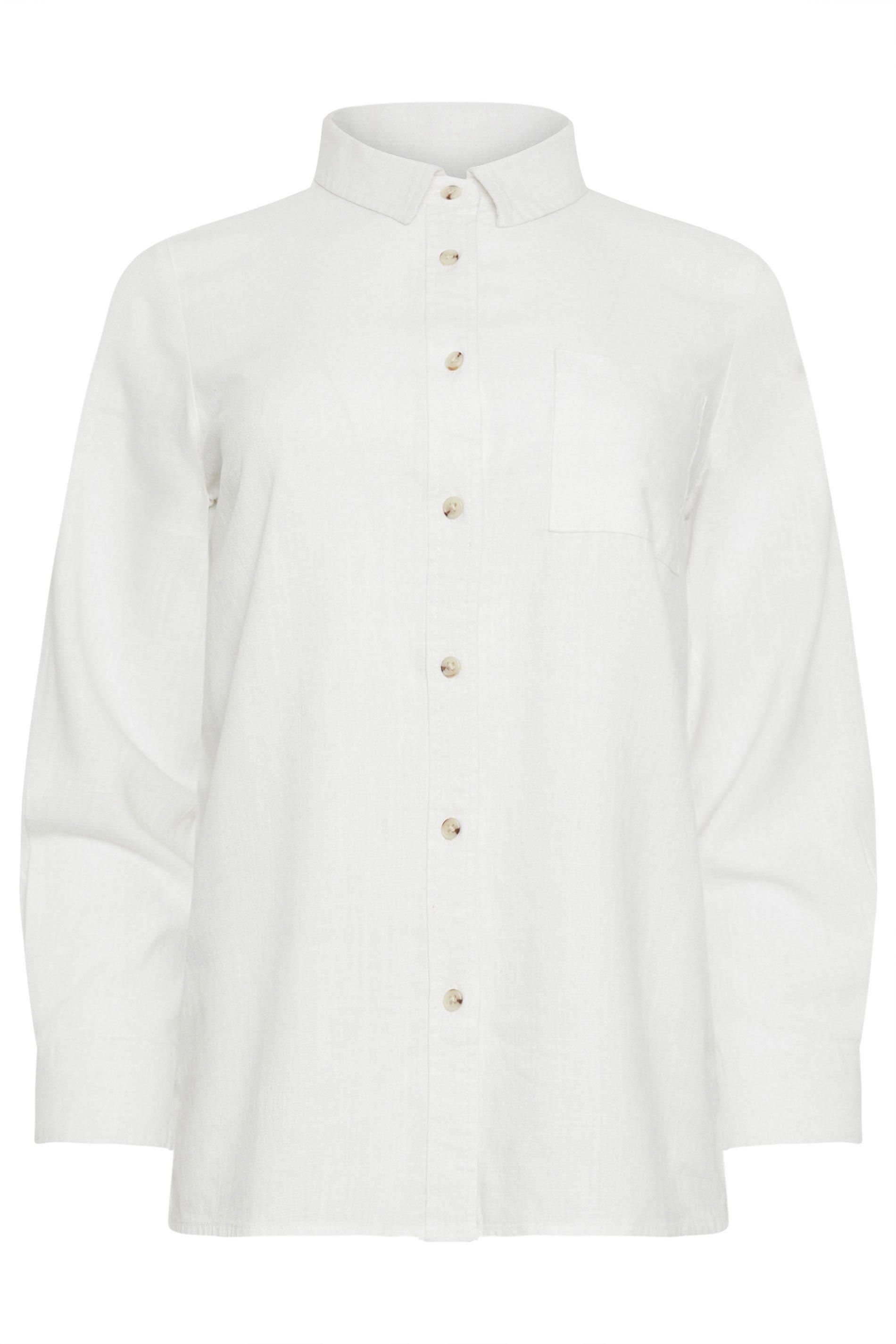 M&Co Petite Linen Long Sleeve Shirt