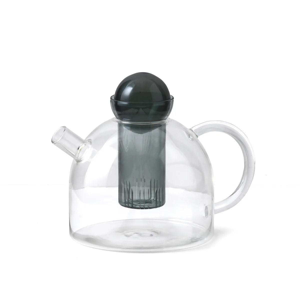 Ferm Living - Still Teekanne 1,25 l, klar / rauchgrau