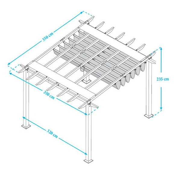 Pavillon »Florida«, quadratisch, BxT: 350 x 350 cm
