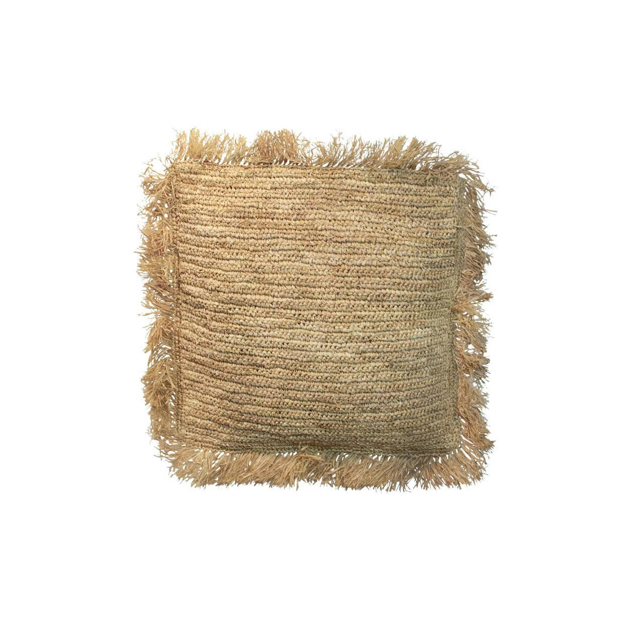 RAFFIA - Coussin en raphia naturel 40x40