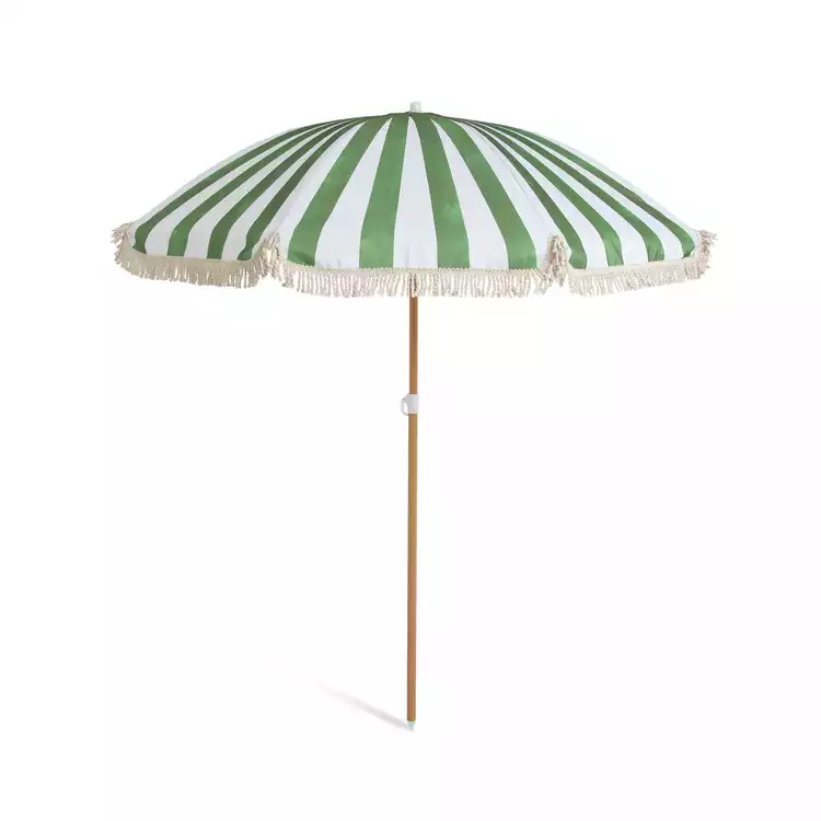 Habitat Sunbeam 1.6m Garden Parasol - Green & White