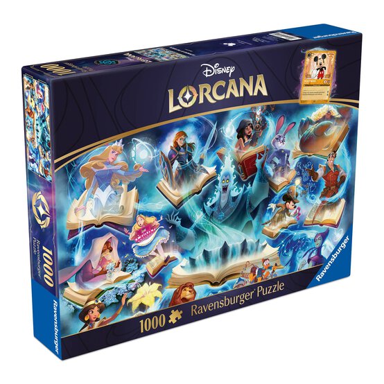 Disney Lorcana Glimmers of the Realm Sapphire Jigsaw Puzzle 1000 Pieces