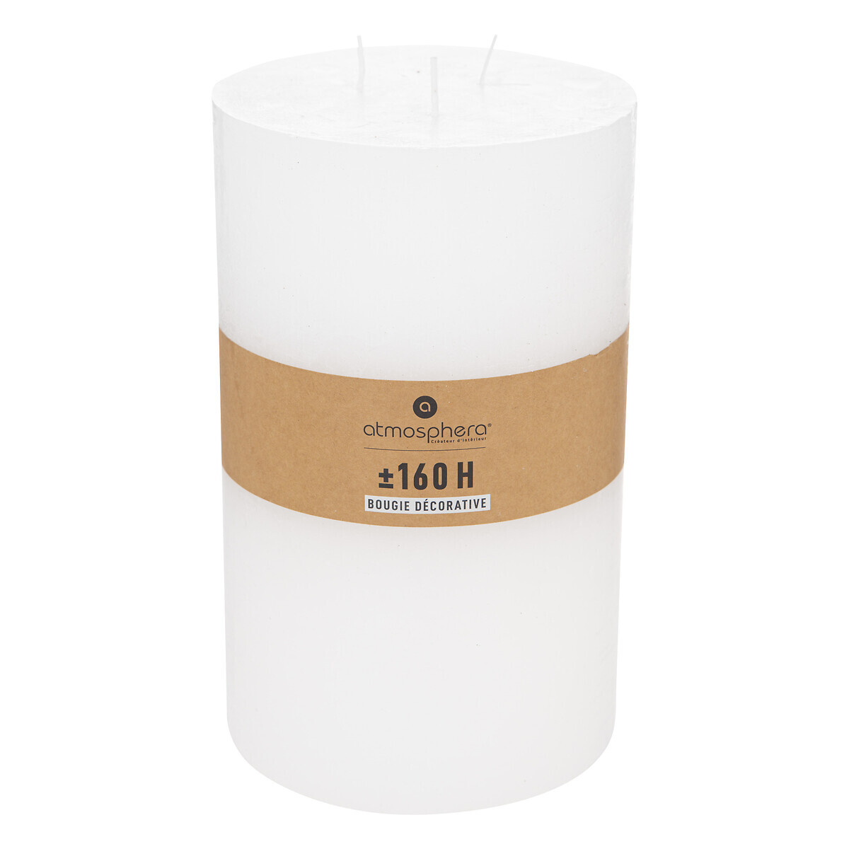 Rustic candle 3 wicks White, 3kg