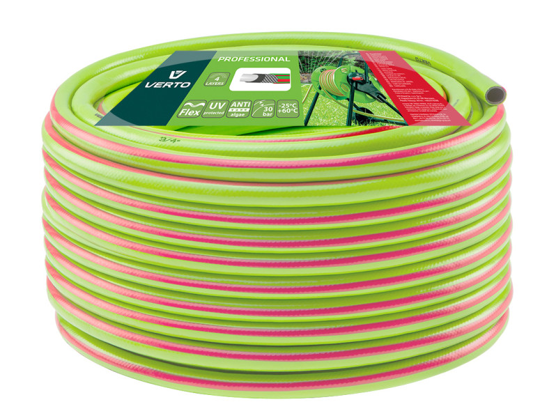 Wąż ogrodowy PROFESSIONAL 50m, 3/4” VERTO 15G825