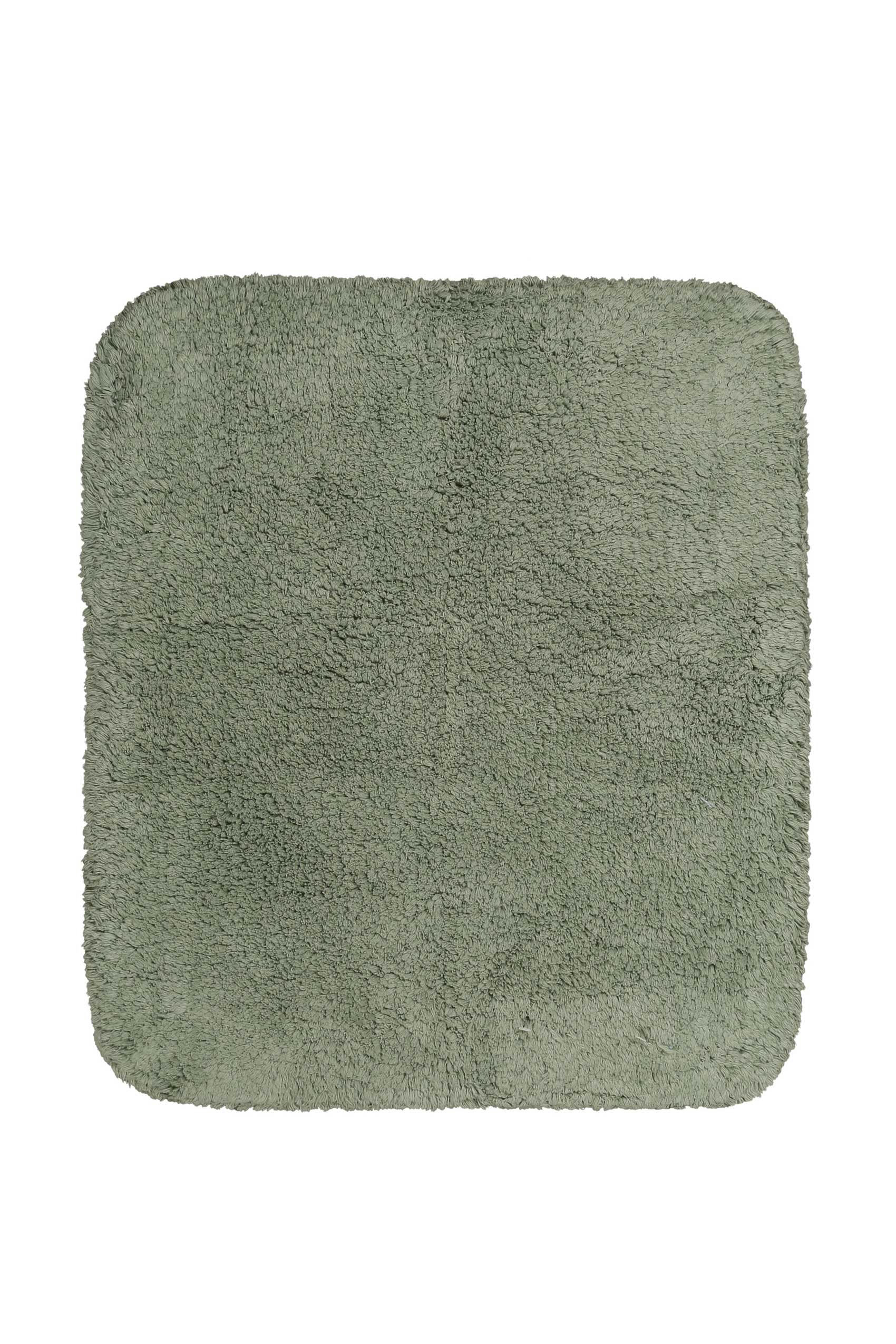 OLE - Tapis de bain doux vert kaki coton 55x65