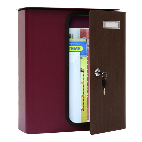 Briefkasten »Pescara«, berry, Stahl, (B x H:) 29,5 x 35,7 cm