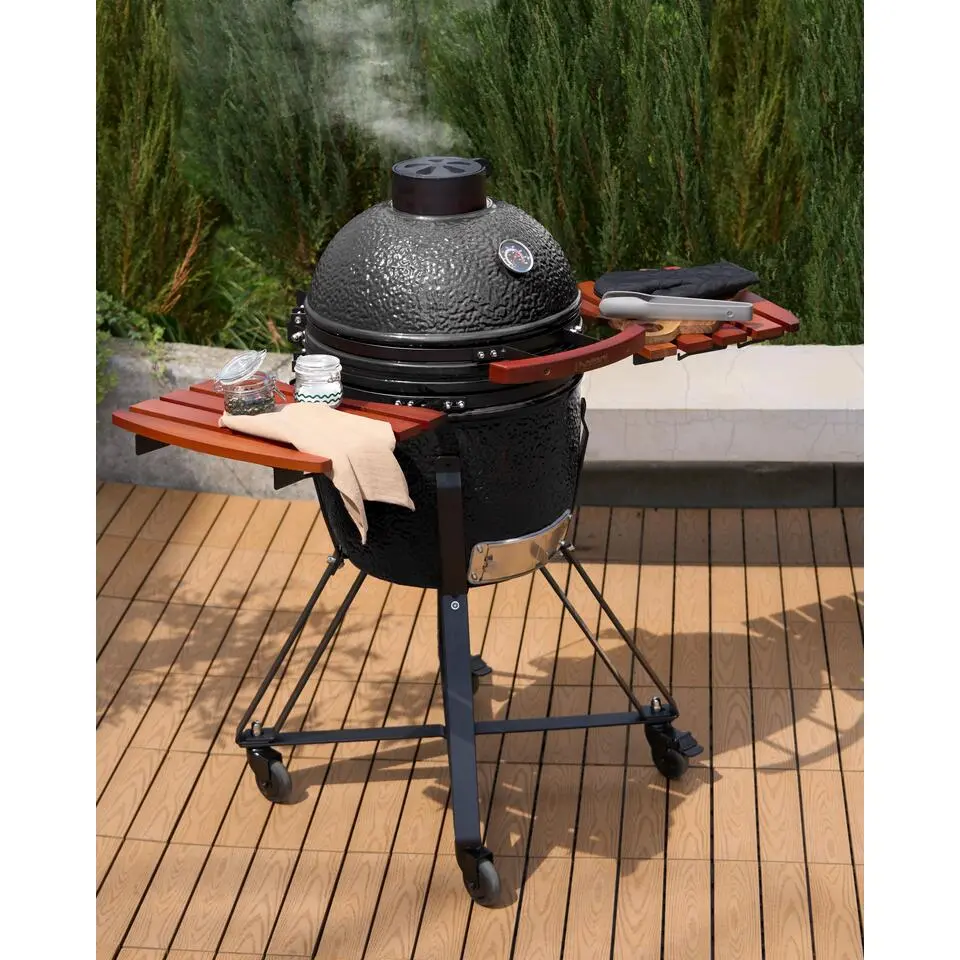 KAMADO - Houtskoolgrill - Zwart - Keramiek
