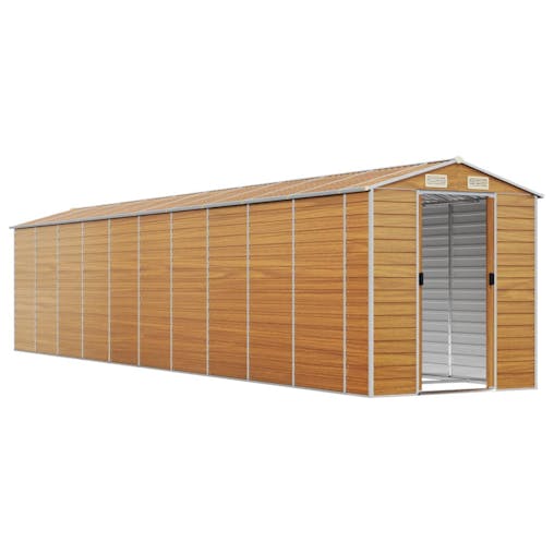 NNEVL Garden Shed Light Brown 191x895x198 cm Galvanised Steel