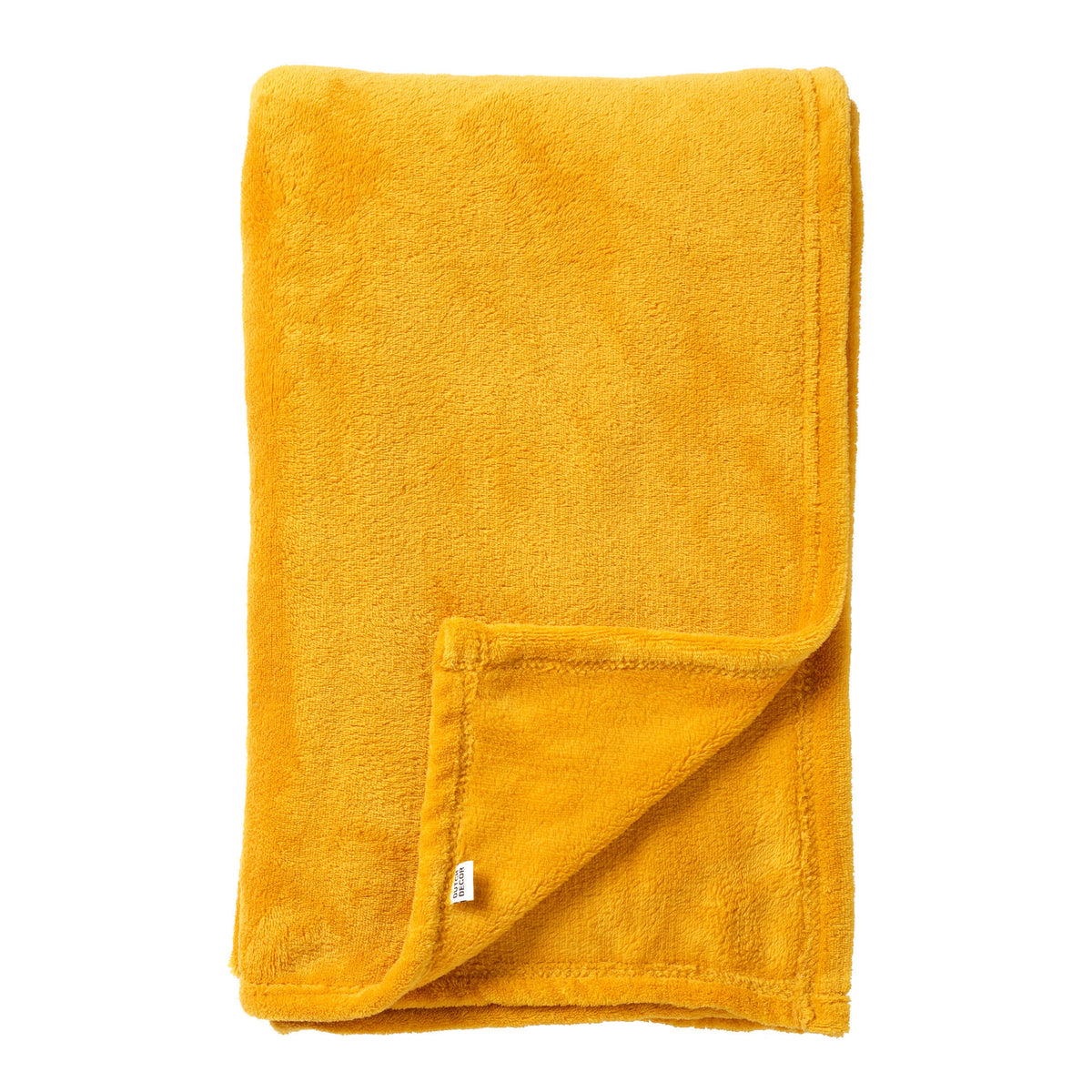 OWEN - plaid 130x160 cm - coral fleece deken - heerlijk zacht - Golden Glow - geel