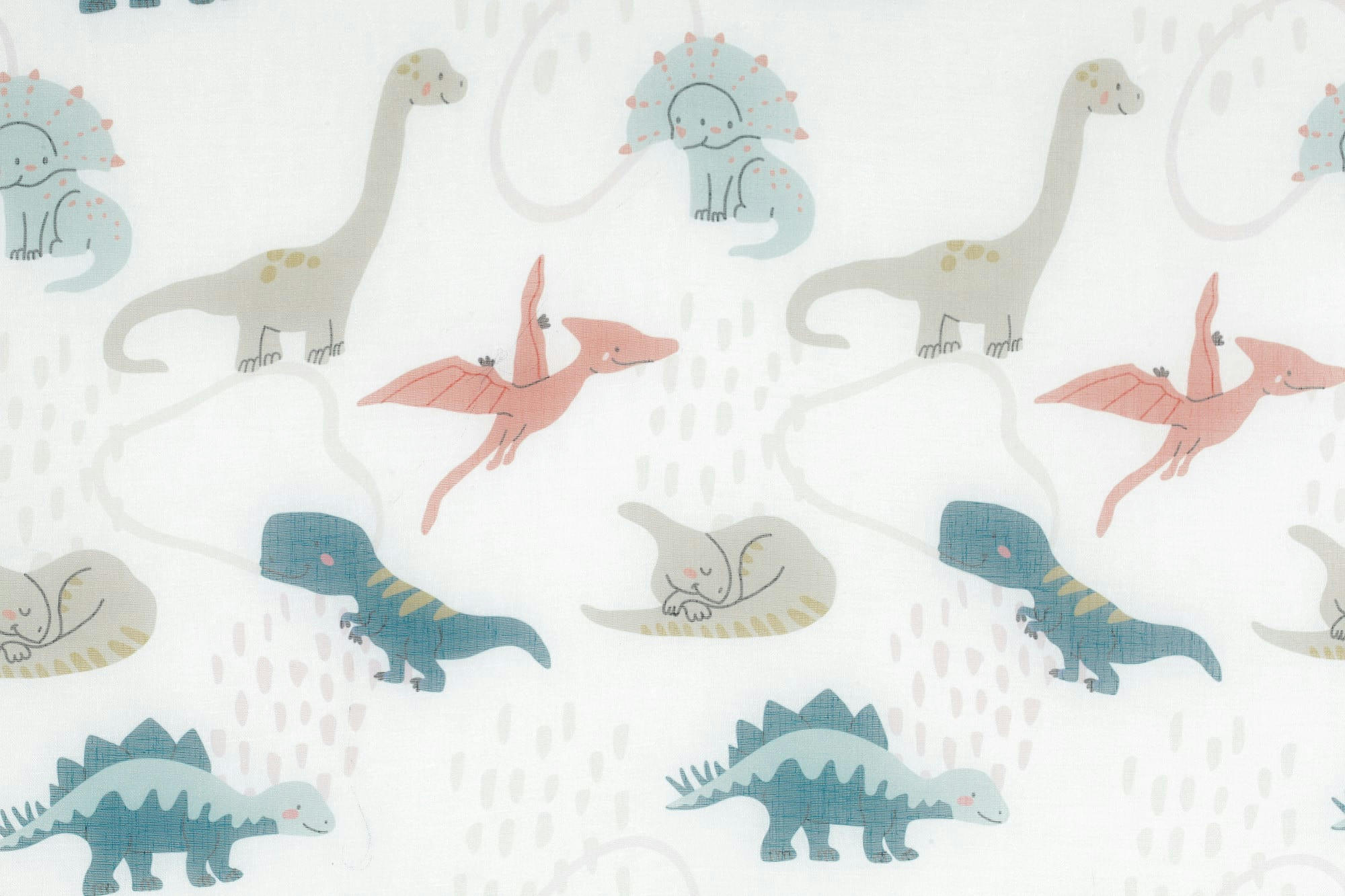 DINO - Rideau d'ameublement polyester enfant Blanc 150x240cm