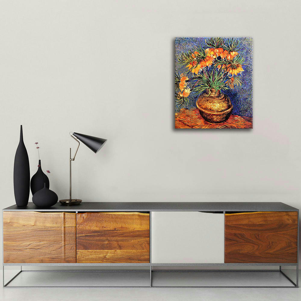 - Tableau - Fritillaries, Couronne Impériale, Van Gogh 50x60cm