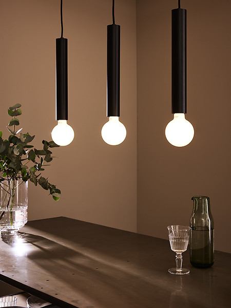 Lampa wisząca Sencillo 3-punktowa czarna