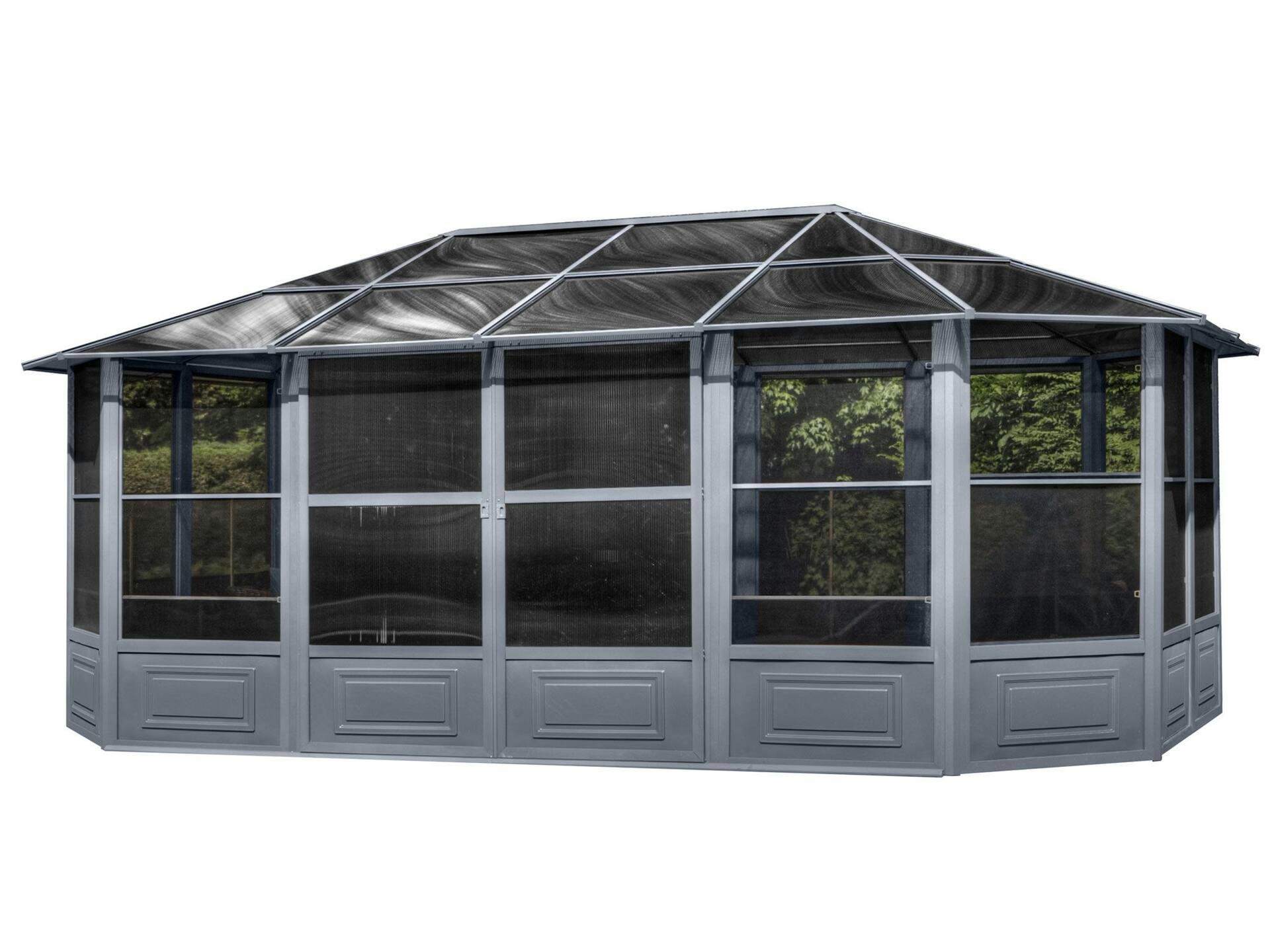Gazebo Penguin Florence Solarium, 12 x 18-ft, Slate