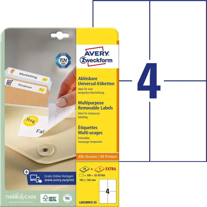 Etiketten 30er-Set Universal-Etiketten