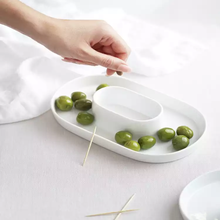 Designed by Sebastian Conran Porcelain Olive Bowl - White