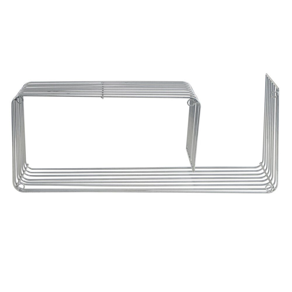 étagère murale en métal gris argenté 50x16xH20cm