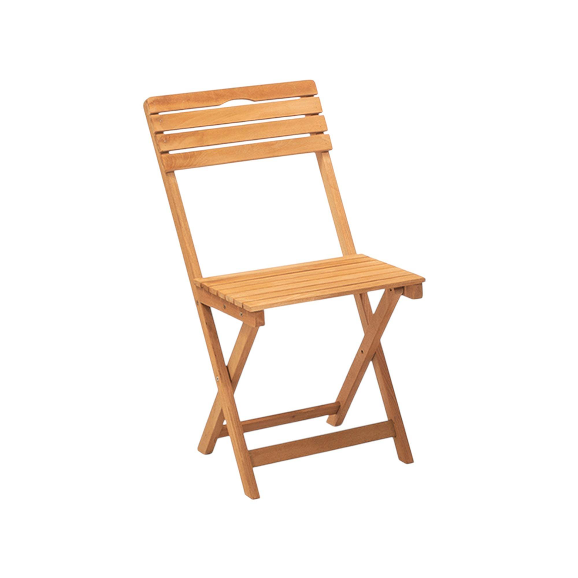 Chaise de jardin pliante en bois, avec poignée SORA