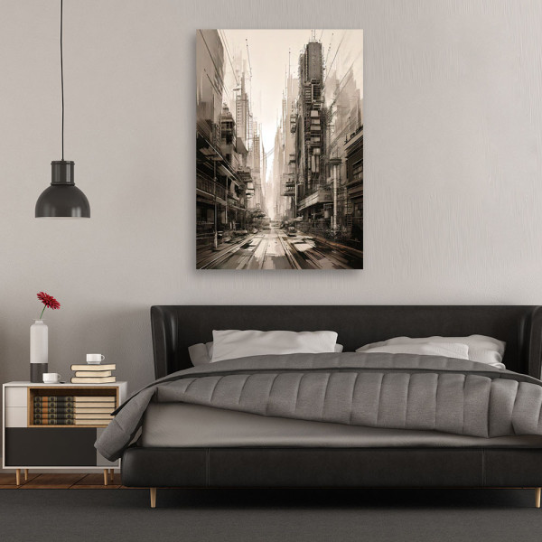 Feeby Obraz nowoczesny, Miasto Architektura Sepia 40x60