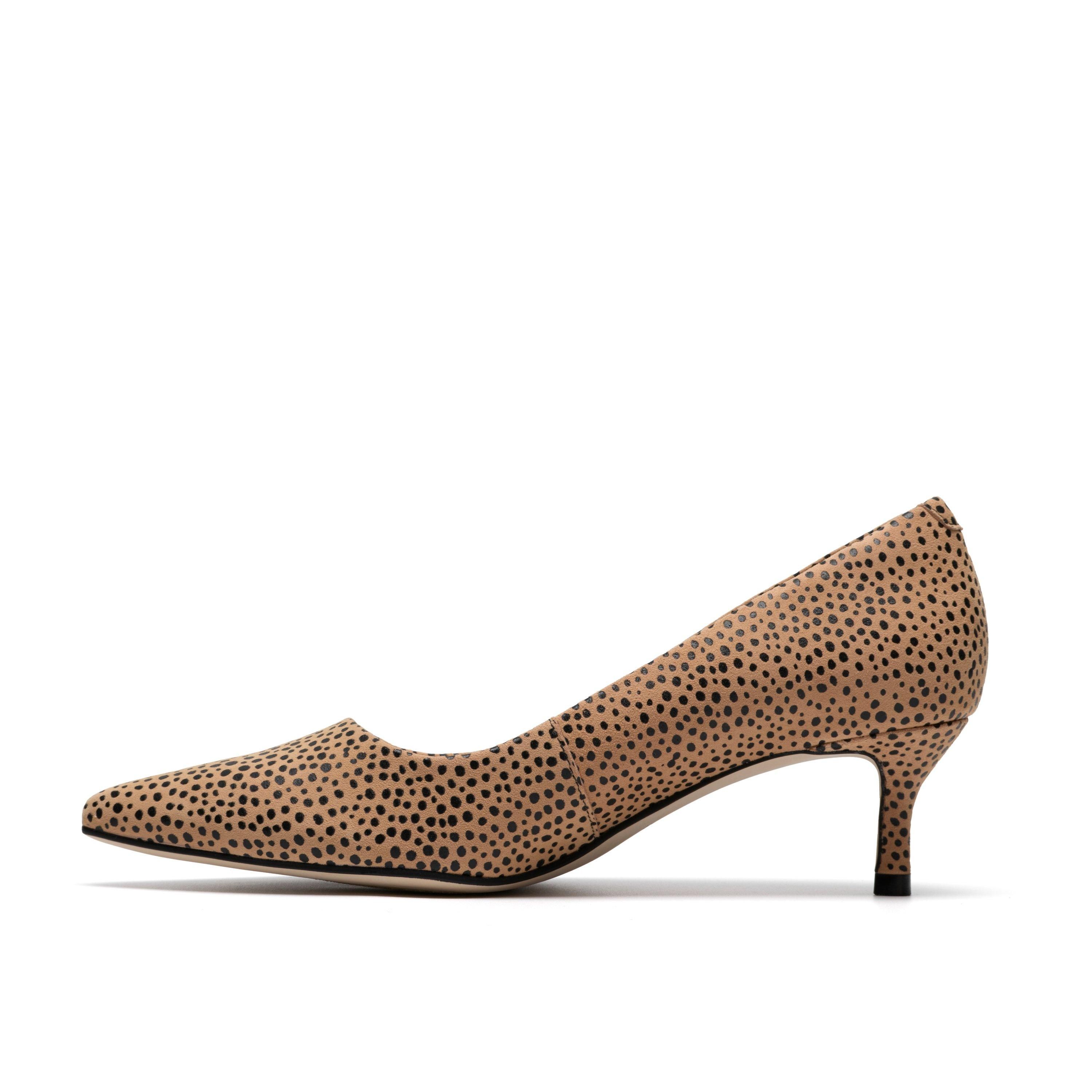 Clarks Zarey Court Animal Print Court Shoes,Heels
