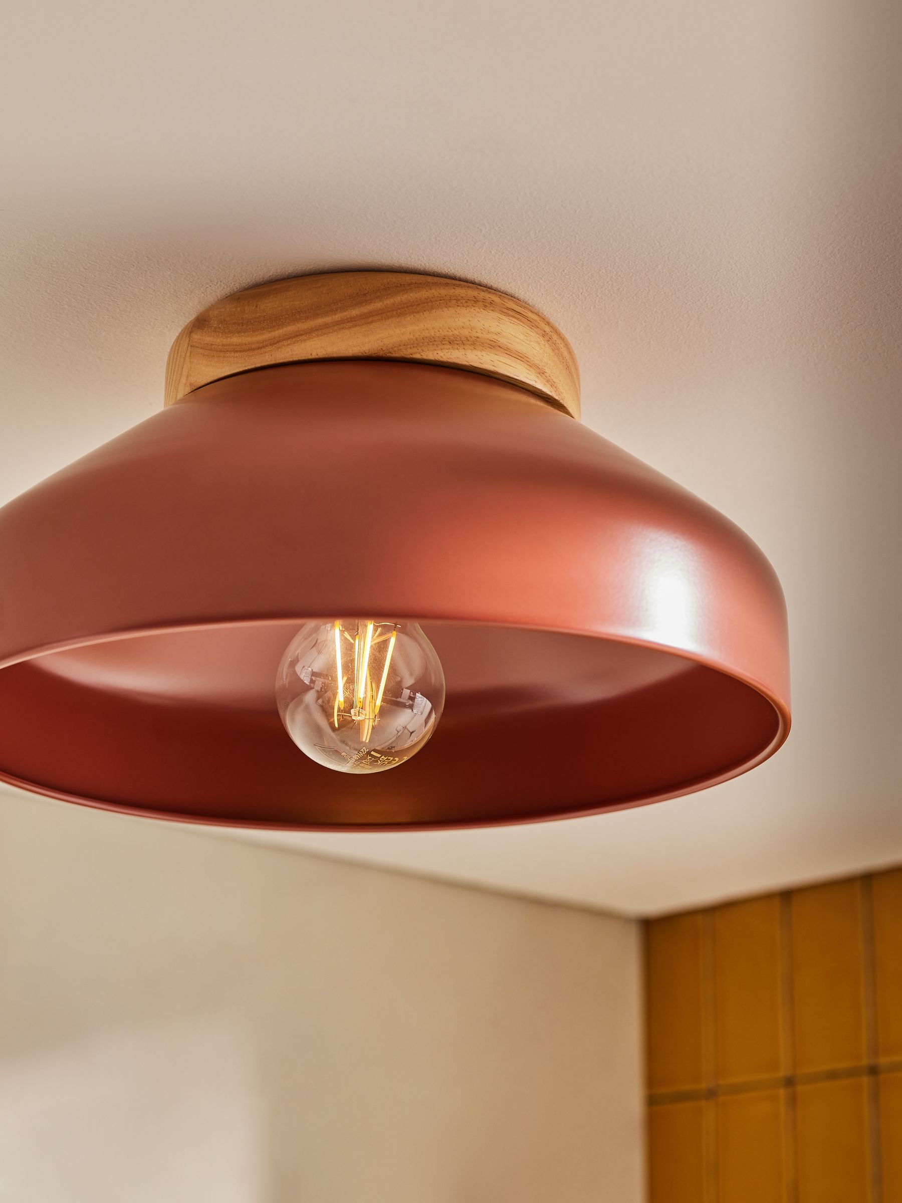 Terracotta Albert Flush Fitting Ceiling Light