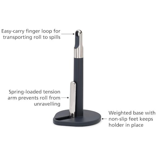 Joseph Joseph Hold Easy Tear Grey Kitchen Roll Holder
