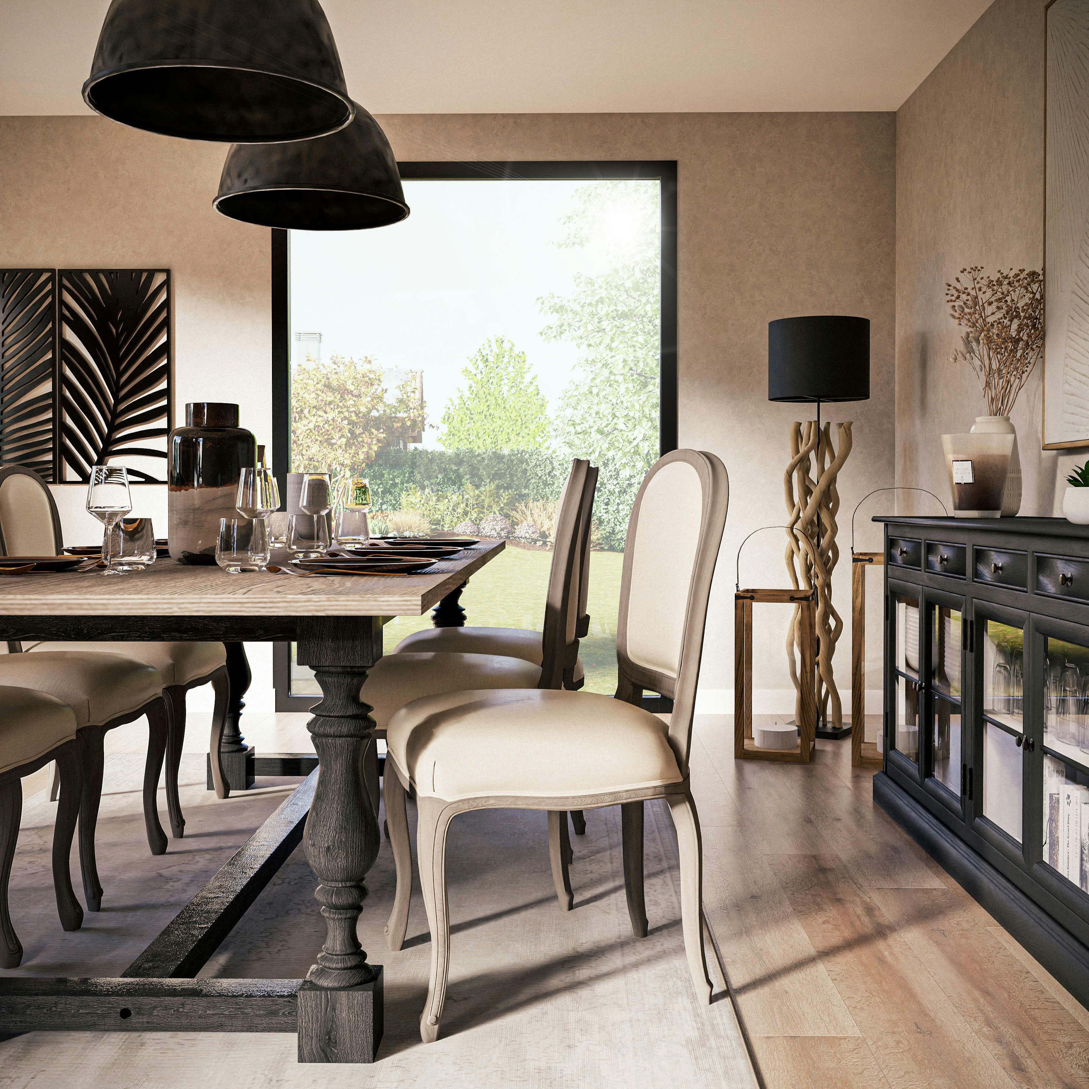 Versailles - Chaise en lin coloris lin