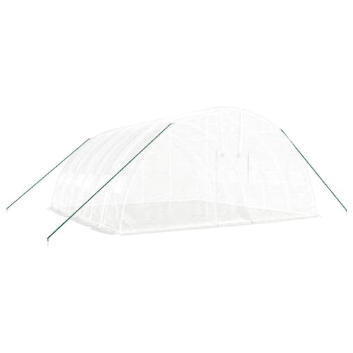 NNEVL Greenhouse with Steel Frame White 36 m&sup2; 6x6x2.85 m