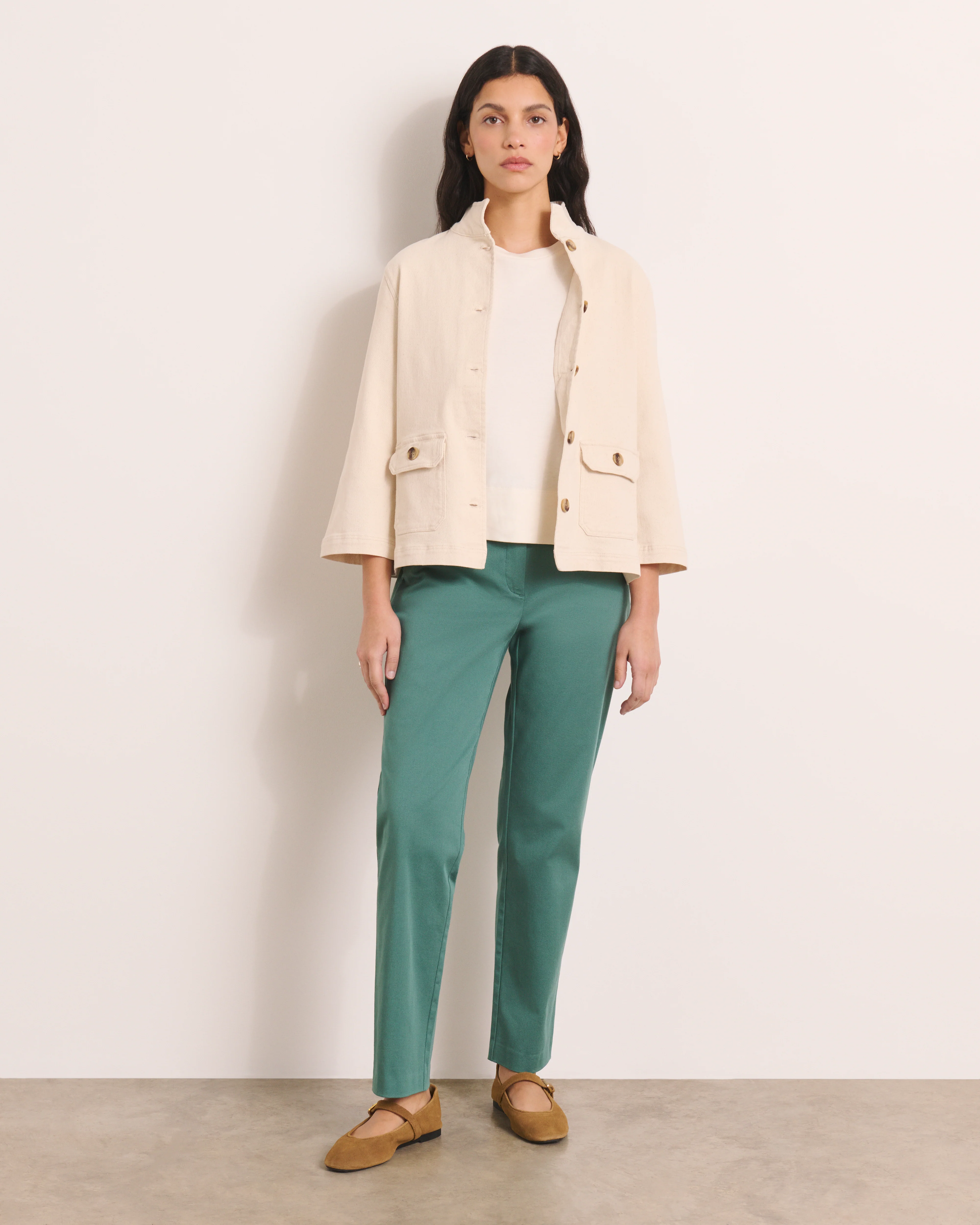 Pantalon droit vert PICOLINEW/13204/208