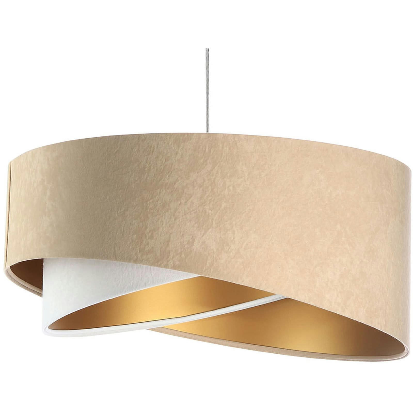 GALAXY - Suspension Tissu Beige 50x50x23 cm