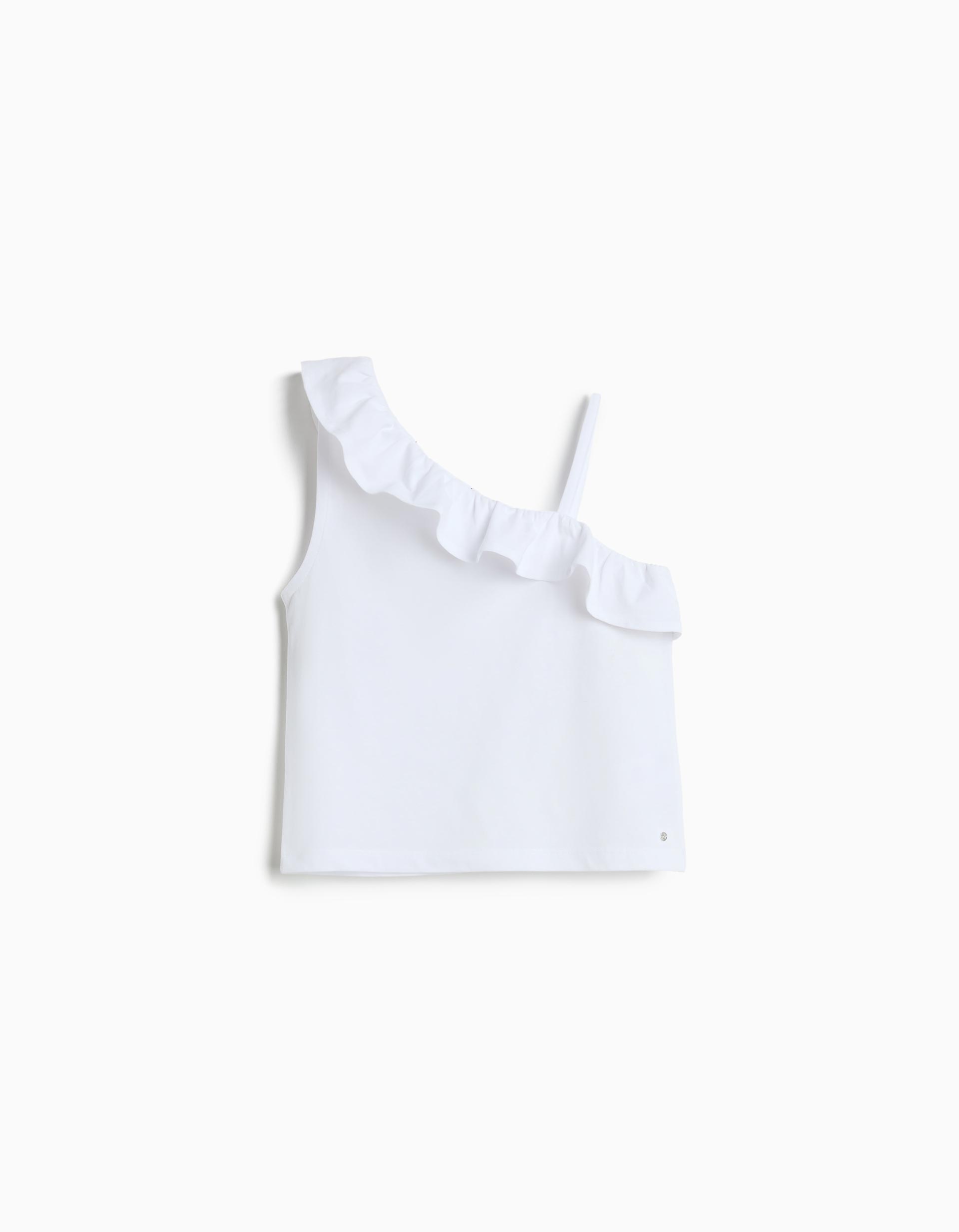 Top Folho, Menina, Branco