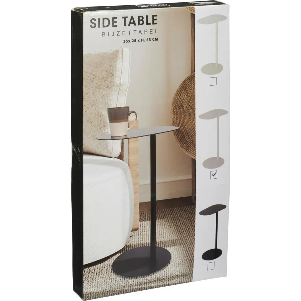 Home & Styling Bijzettafel Bolzano - wit - 35 x 53 cm - metaal