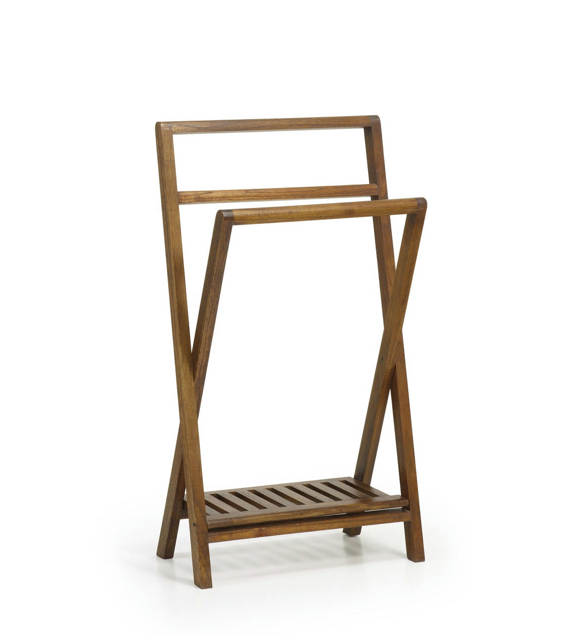 STAR - Porte-serviettes pliant en bois marron