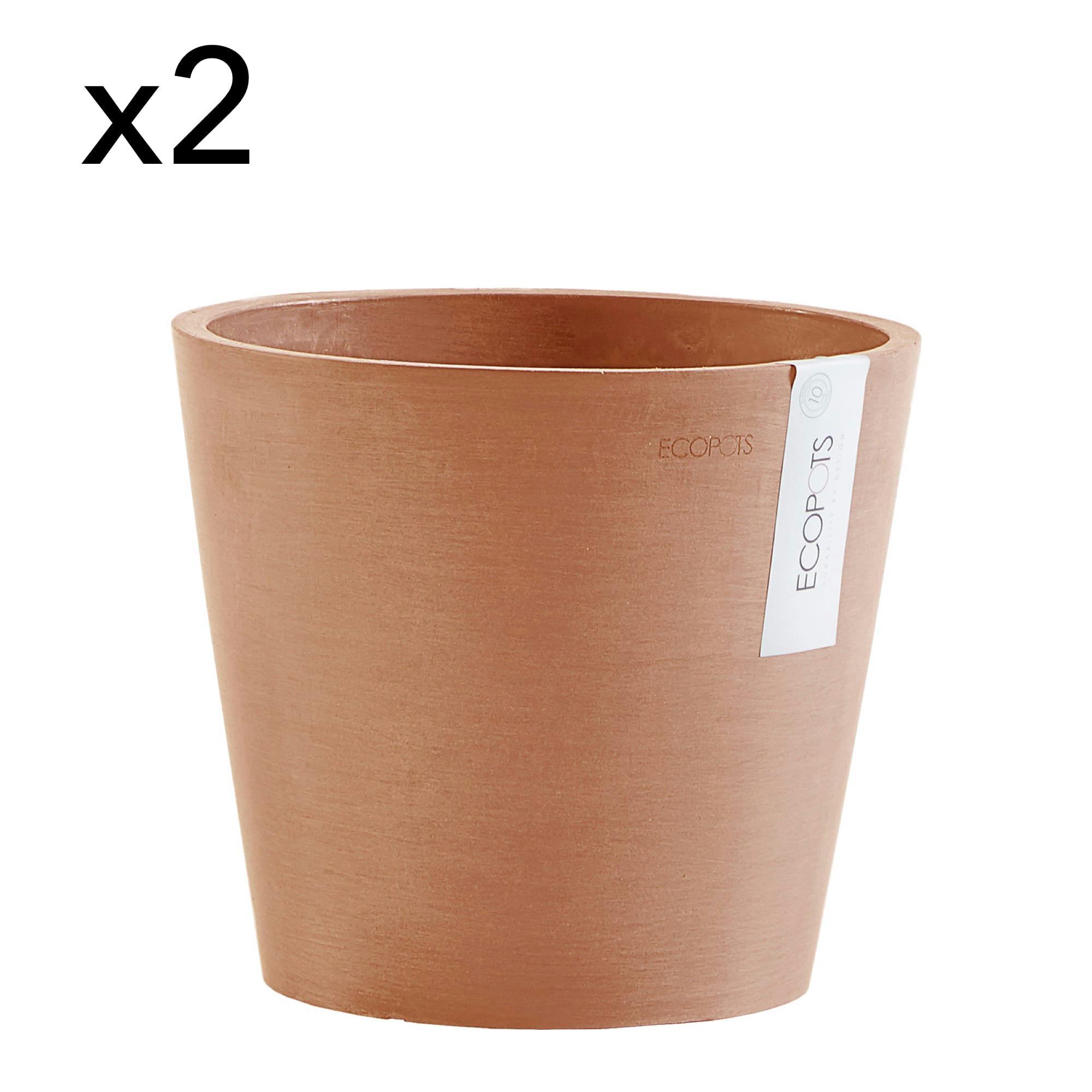 AMSTERDAM - Pots de fleurs terracotta D20 - lot de 2