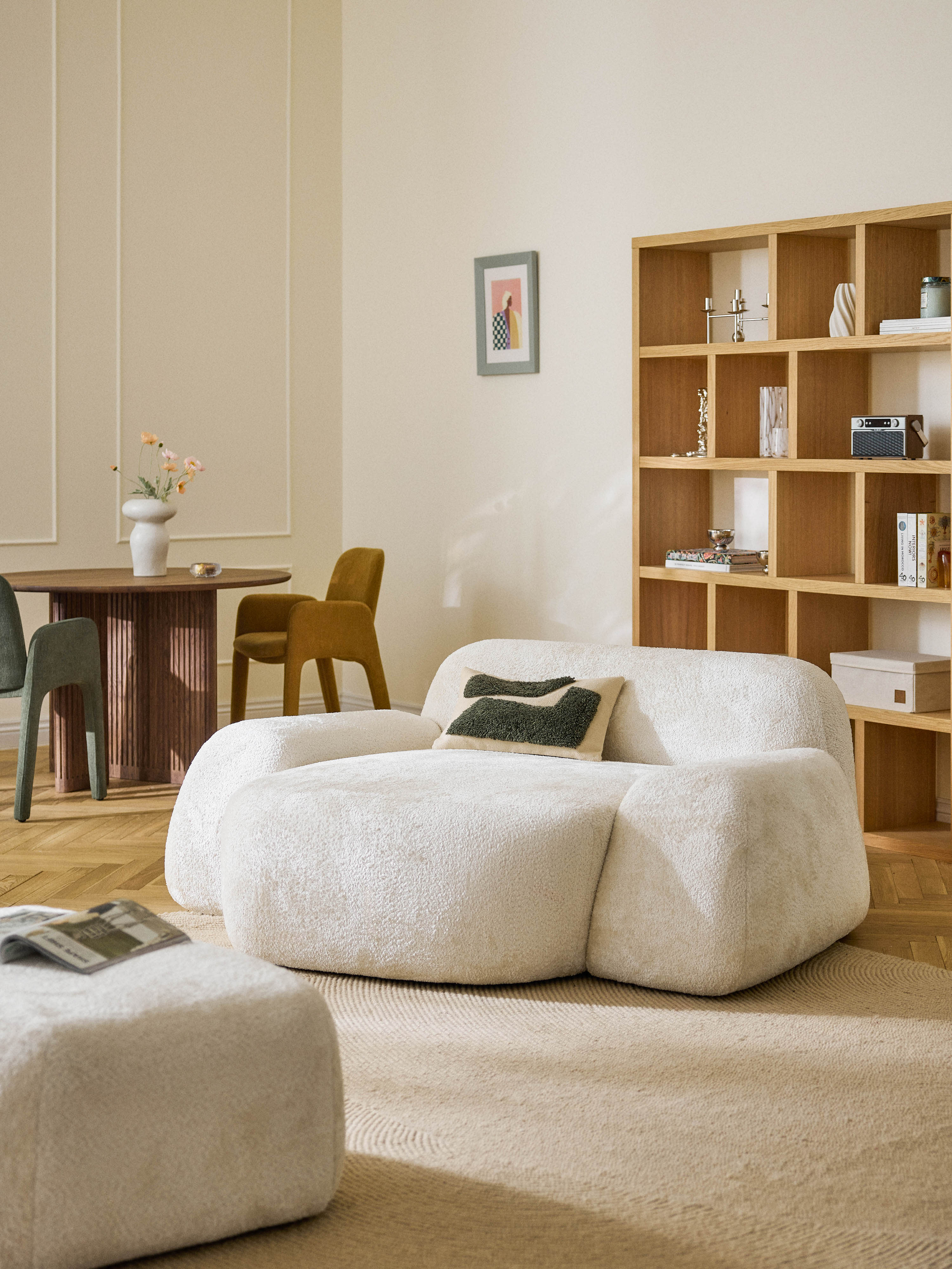 XL Loungesessel Wolke aus Teddy-Bouclé