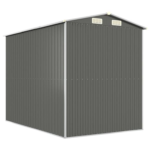 NNEVL Garden Shed Light Grey 192x274x223 cm Galvanised Steel