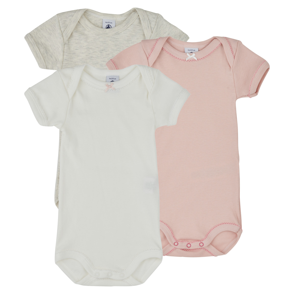 Petit Bateau - 3 BODIES US MC - Multicolour